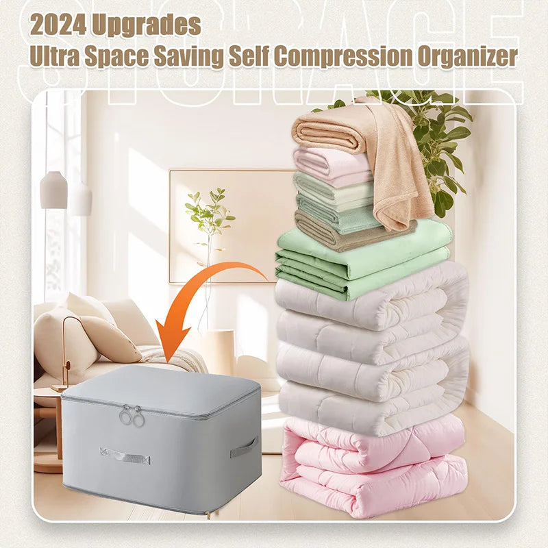 Self-Compression Storage Bag – Space Saver for Bedding & Clothing Compression Storage Bag SPOT