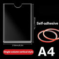 Clear Acrylic Wall Sign Holder A4 A5 – Scratch-Resistant Frame Acrylic Sign Holder SPOT A2