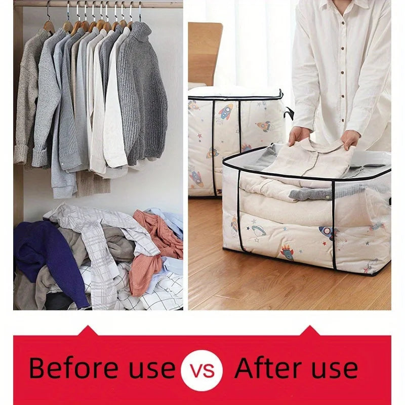 Large Heavy-Duty Transparent Storage Bag with Zipper & Handle Storage Bag SPOT
