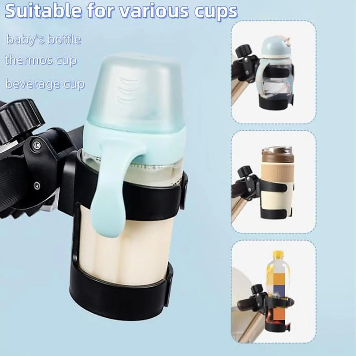 360° Rotating Cup Holder for Bike, Walker & Wheelchair Rotating Cup Holder SPOT