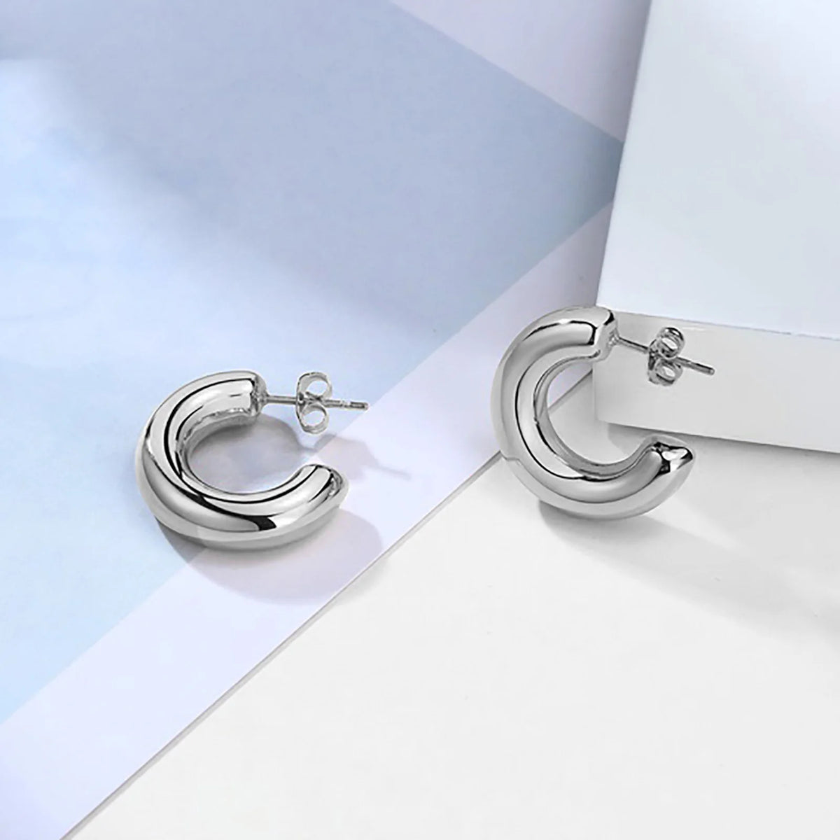 Hollow Tube Hoop Earrings – Stainless Steel Minimalist Hoops Hoop Earrings SPOT