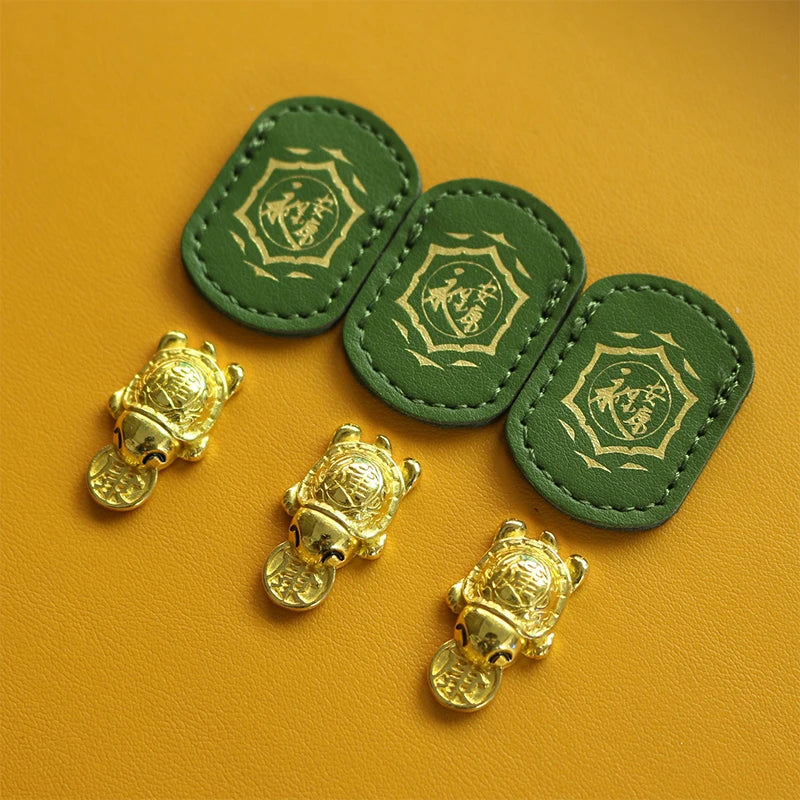Feng Shui Lucky Turtle Amulet – Metal Wealth Charm Statue Decorative Figurine SPOT