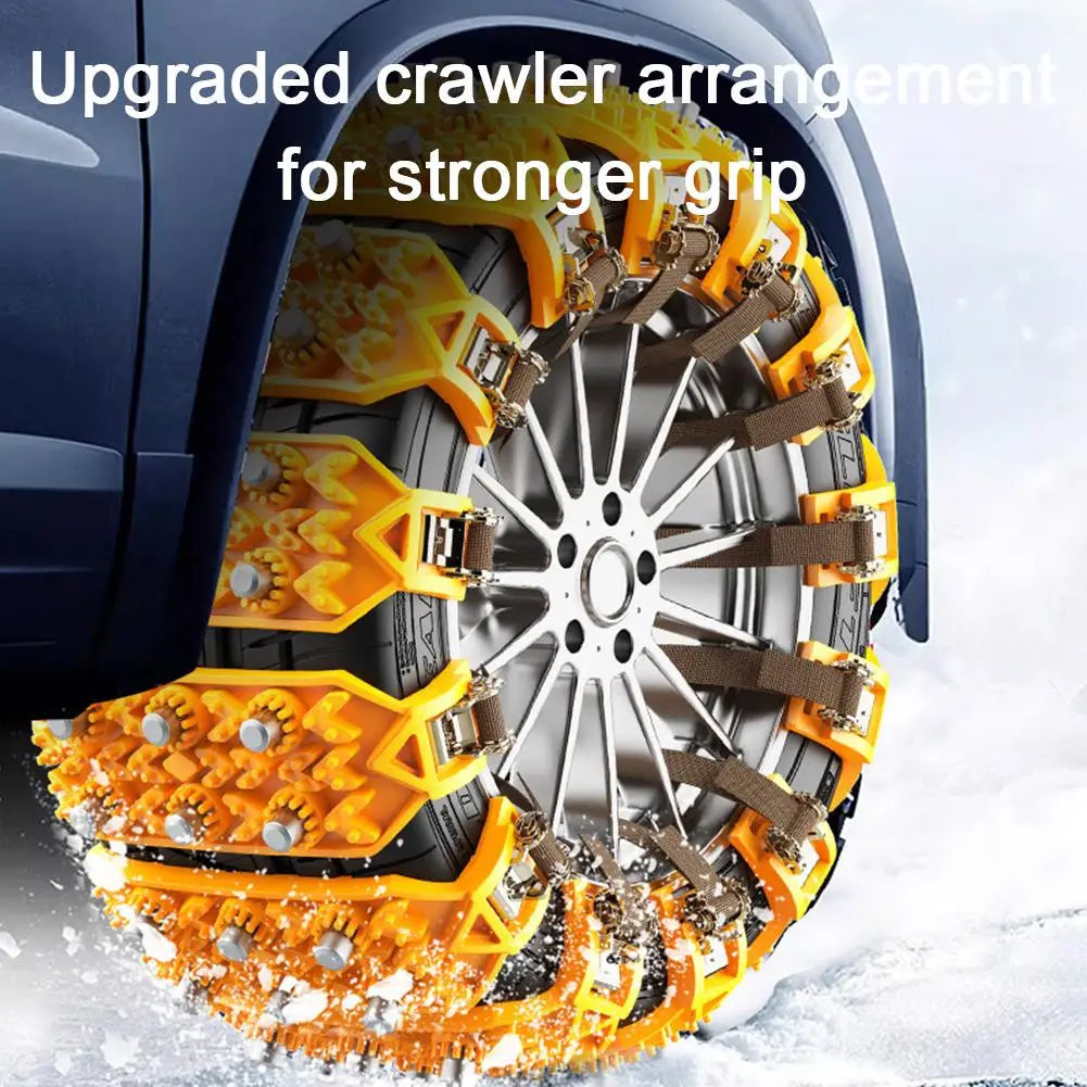 Rubber Tire Traction Chains – No-Jack Anti-Skid Snow Strips Tire Traction Chains SPOT