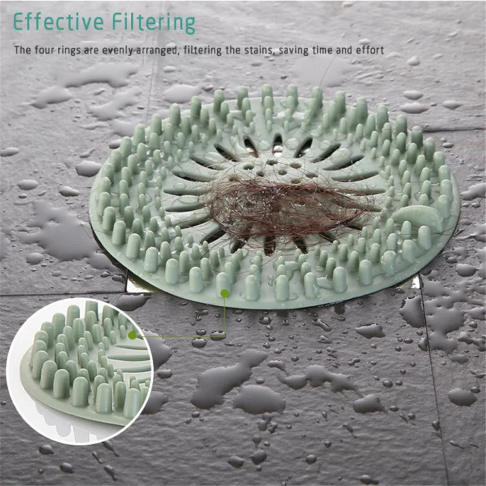 Silicone Hair Catcher Shower & Sink Drain Cover – Reusable Drain Hair Catcher SPOT