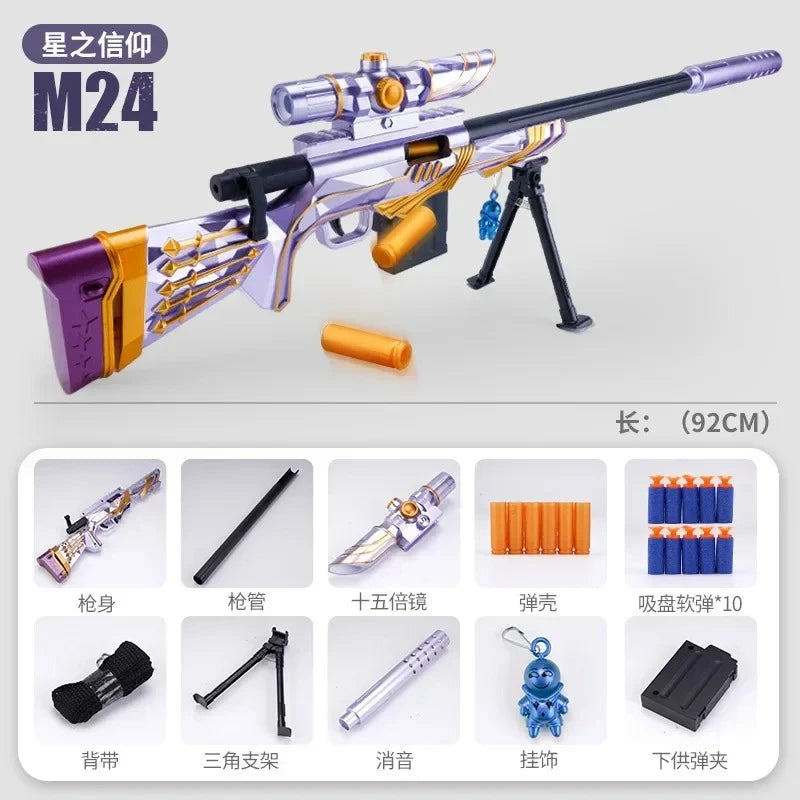 M24 Sniper Rifle Toy Gun – Safe Soft Bullet Blaster for Kids Toy Blaster Gun SPOT