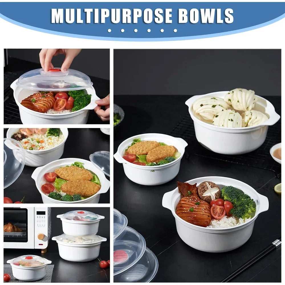 2.4L Microwavable Bowl with Vented Lid & Handles | Food Storage Food Storage Bowl SPOT