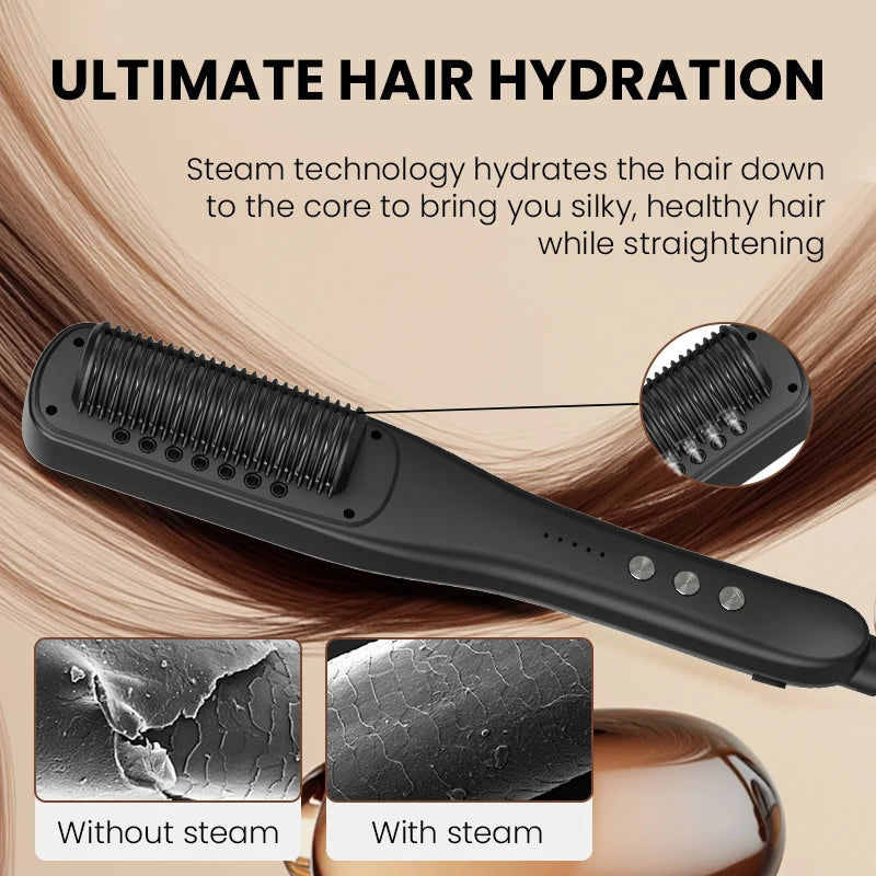 Ceramic Electric Hair Straightening Brush – 5 Heat Settings Hair Straightening Brush SPOT