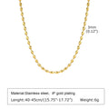 Oval Beaded Ball Chain Choker Necklace – Gold, 2mm/3mm Beaded Chain Necklace SPOT 3mm 40cm-45cm