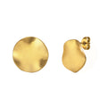 Matte Circle Disc Stud Earrings – Gold Stainless Steel Stud Earrings SPOT Default Title