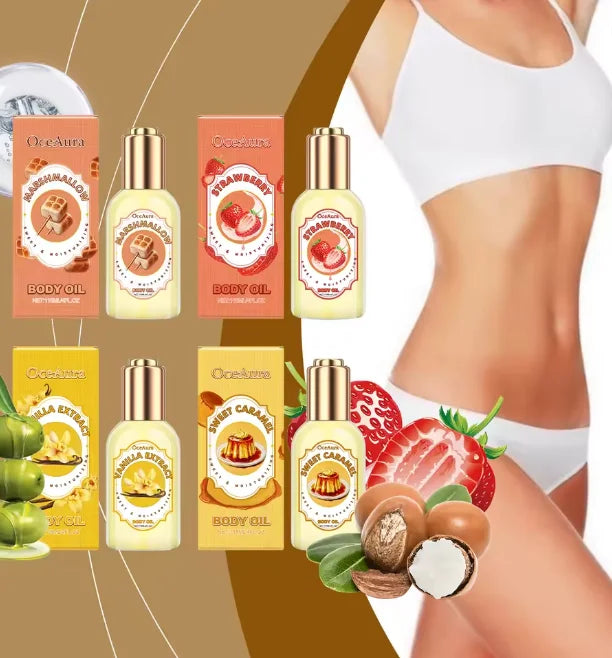OceAura Strawberry Body Oil – Moisturizing & Nourishing 118ml Body Oil SPOT