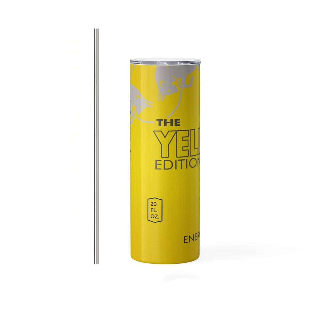20oz Stainless Steel Vacuum Thermos Tumbler with Straw Insulated Thermos Tumbler SPOT yellow 501-600ml