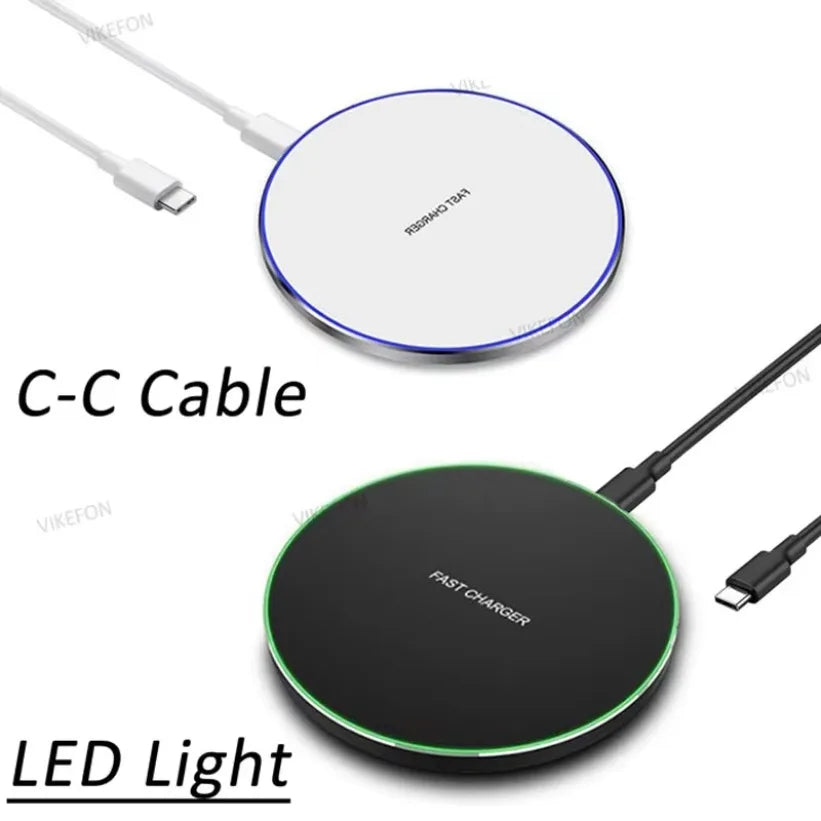 VIKEFON 15W Wireless Charging Pad – iPhone & Samsung Fast Charger Wireless Charging Pad SPOT