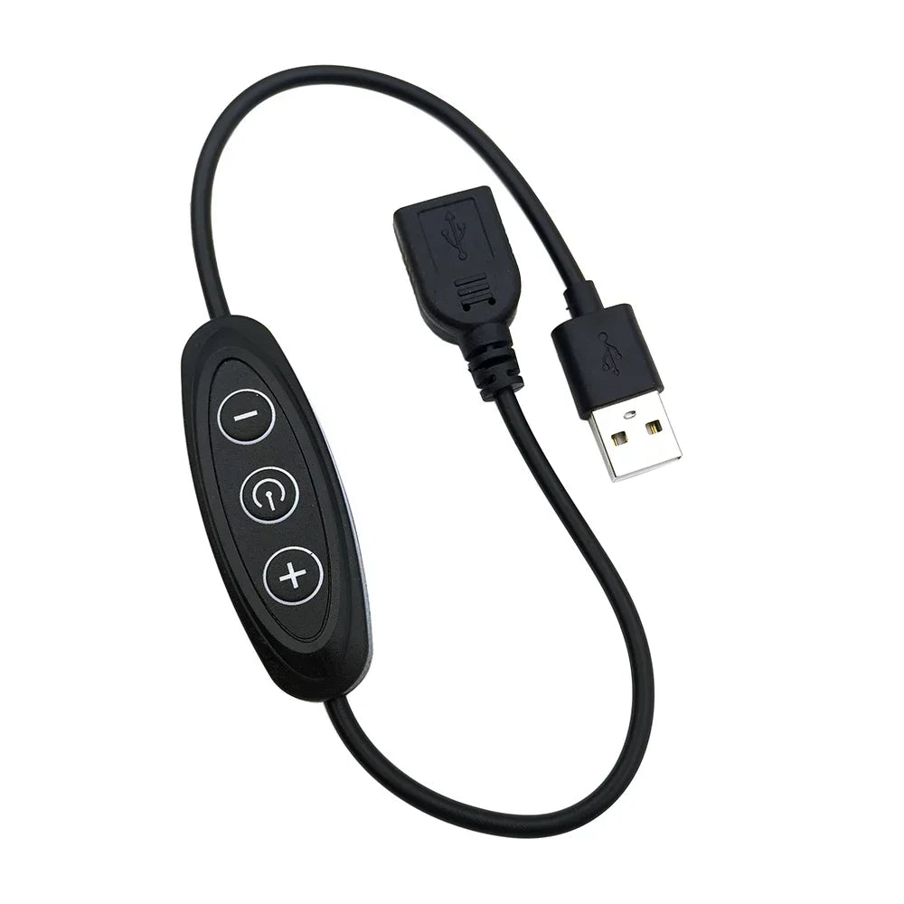 3-Key USB LED Dimmer Switch – 8 Brightness Levels, 5V 2A LED Dimmer Switch SPOT Black
