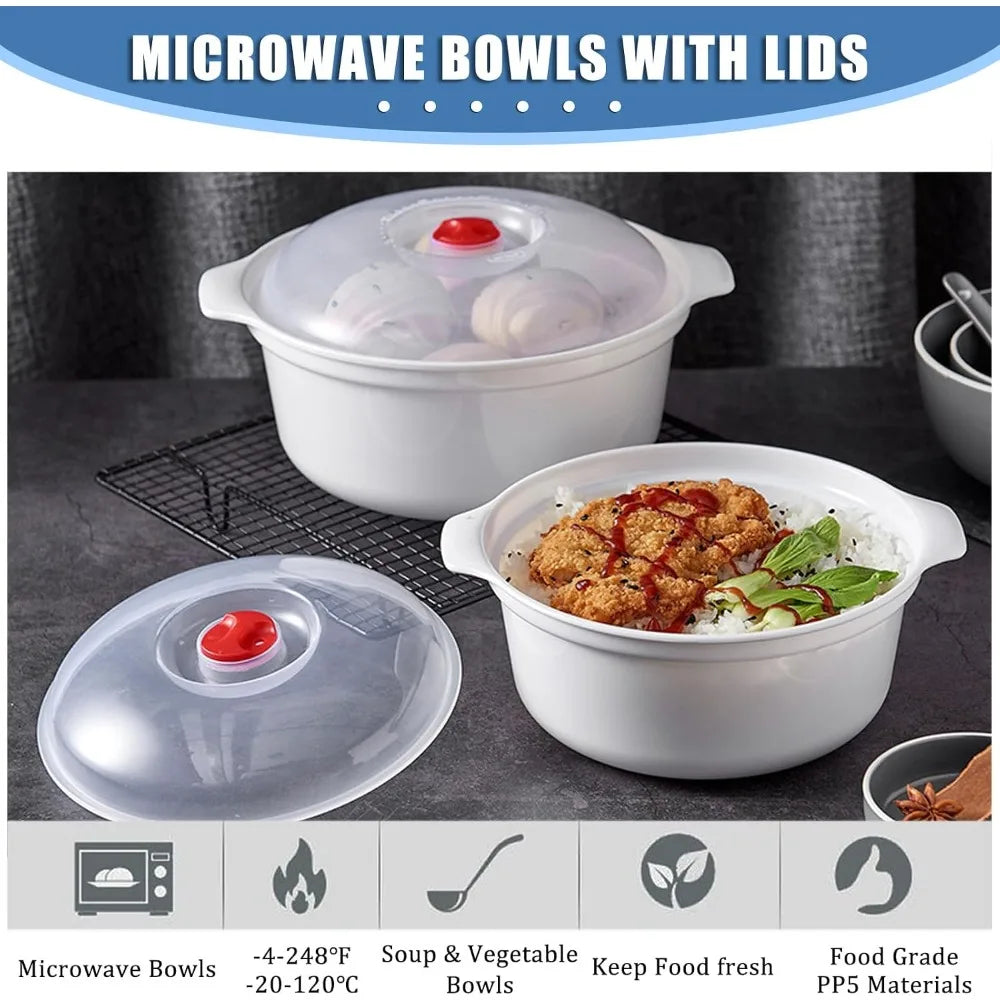 2.4L Microwavable Bowl with Vented Lid & Handles | Food Storage Food Storage Bowl SPOT