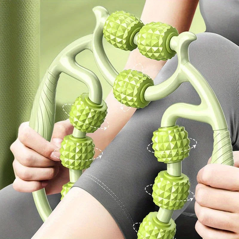 9-Wheel Fascia Muscle Roller – Full-Body Cellulite Massager Muscle Massage Roller SPOT
