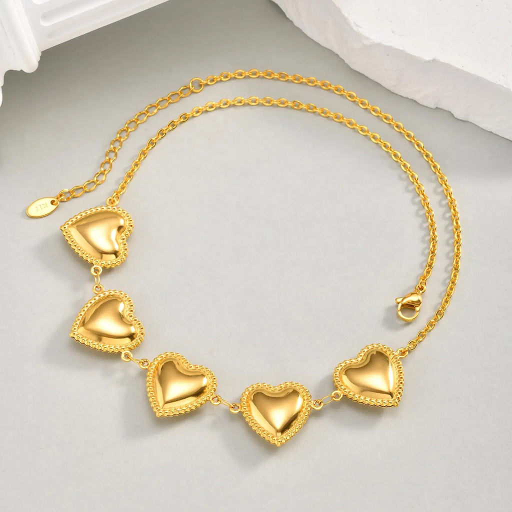 18k Gold Heart Pendant Necklace – Waterproof Stainless Steel Heart Pendant Necklace SPOT