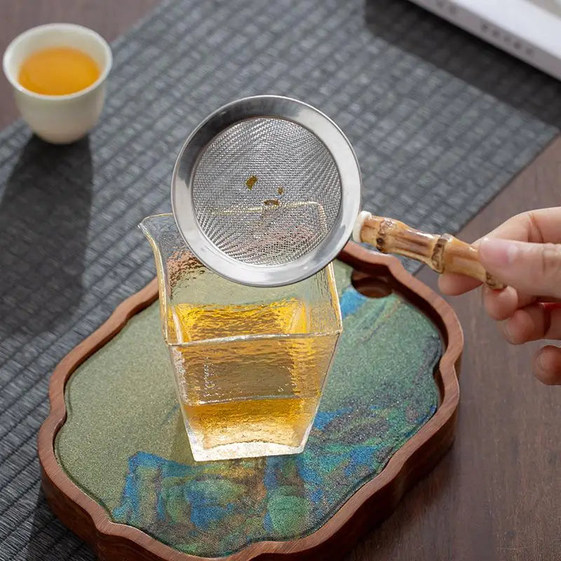 Stainless Steel Tea Strainer with Bamboo Handle | Fine Mesh Tea Strainer SPOT