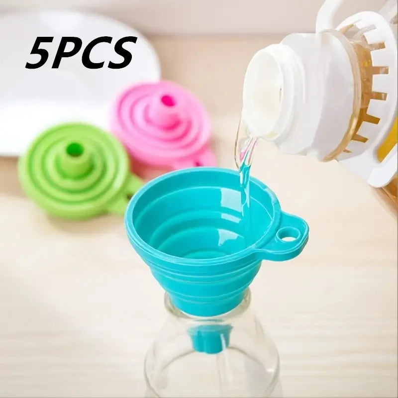Foldable Silicone Funnel – Collapsible BPA-Free Mini Funnel Silicone Kitchen Funnel SPOT