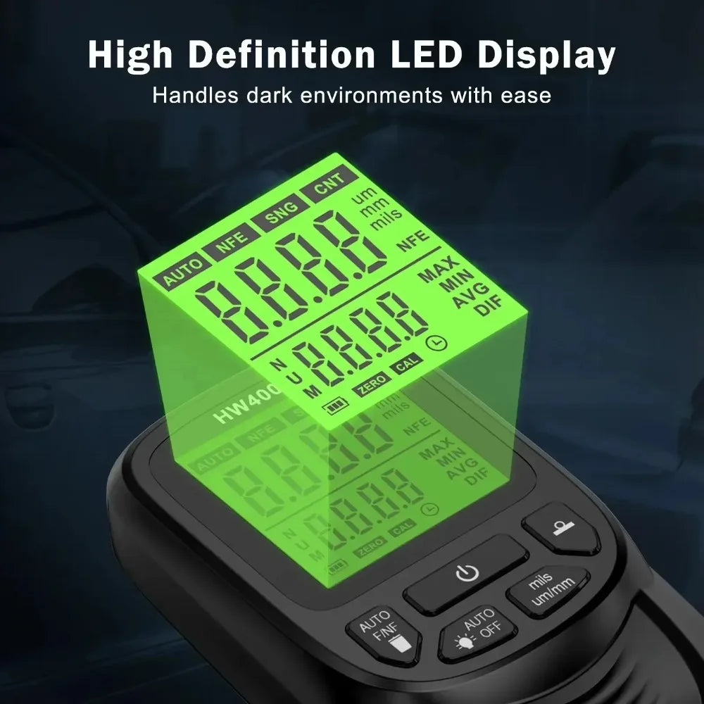 Digital Paint Thickness Gauge – Auto-Switch Film Detector Paint Thickness Gauge SPOT