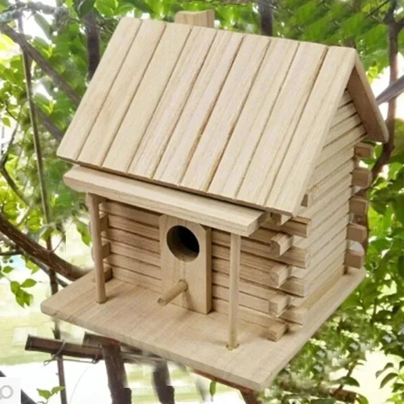 Wooden Hanging Birdhouse Nesting Box – Outdoor Garden Décor Hanging Birdhouse SPOT