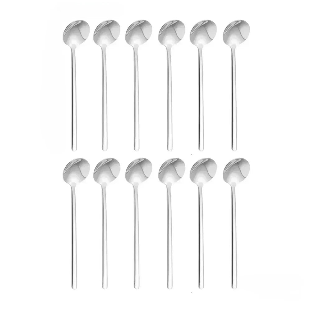 Stainless Steel Long Handle Spoons for Iced Tea & Cocktails Cocktail Stirring Spoons SPOT 13.2cm 12pcs