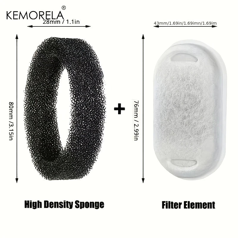 Kemorela 30-Pc Cat Fountain Replacement Filters – Activated Carbon Pet Fountain Filter SPOT