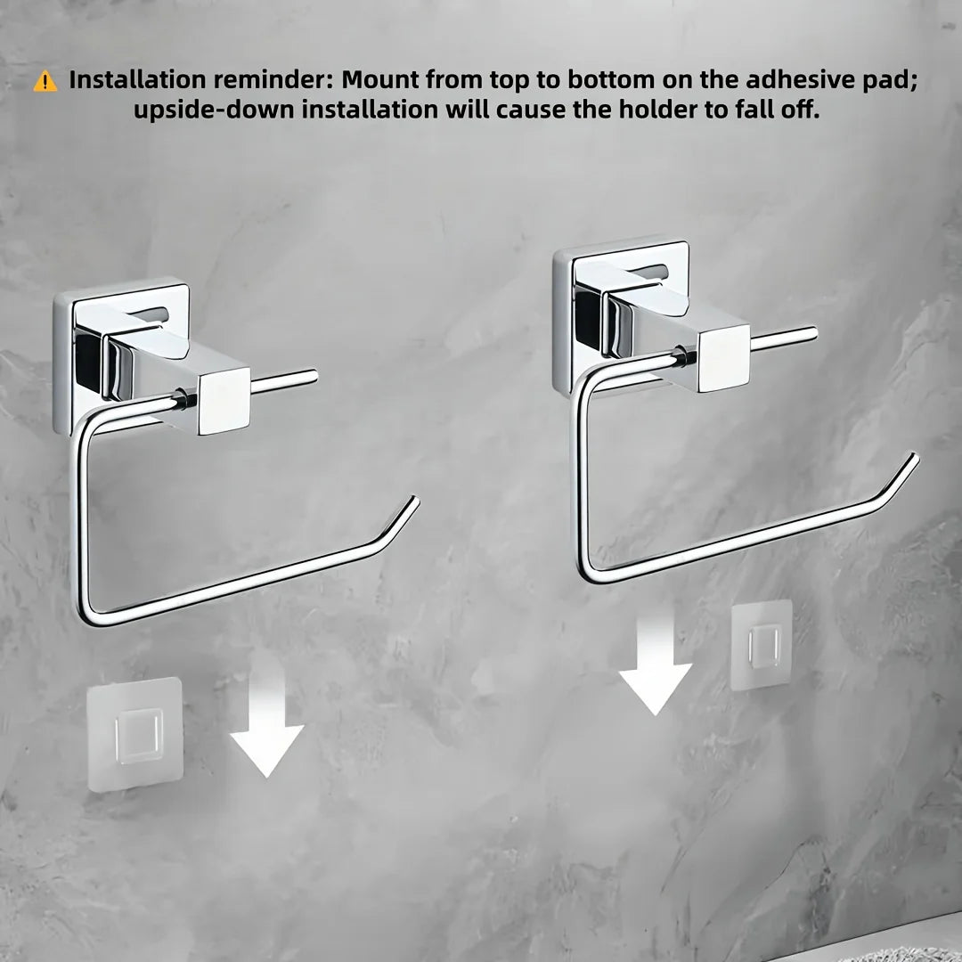 No-Drill Self-Adhesive Chrome Stainless Steel Toilet Paper Holder Toilet Paper Holder SPOT