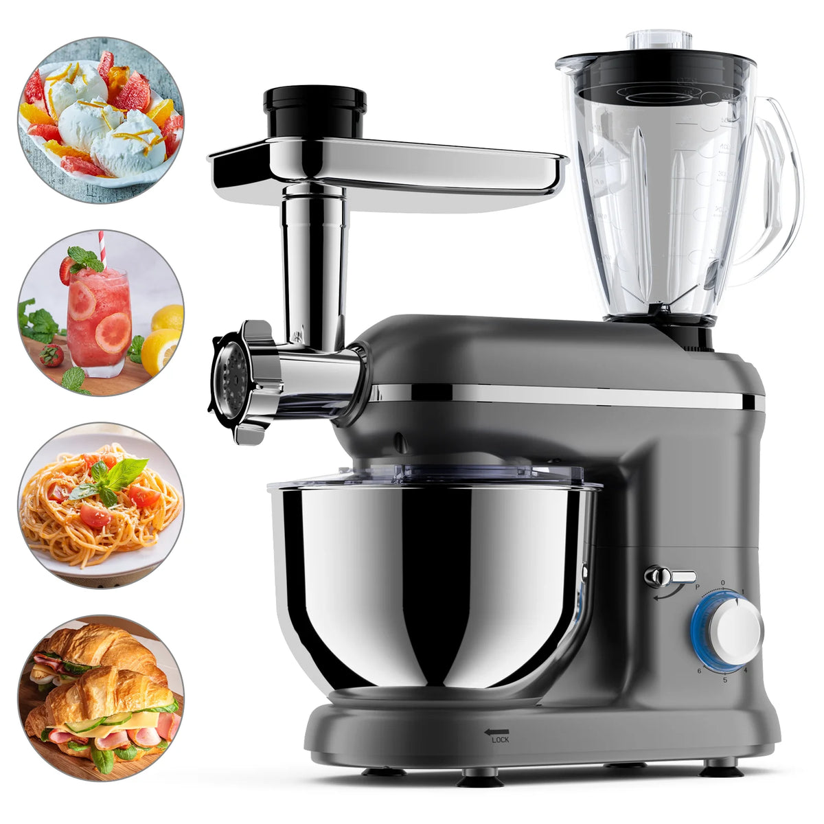 Electric Stand Mixer 4.5L/5.5L | 1400W, 6-Speed, Stainless Bowl Electric Stand Mixer SPOT
