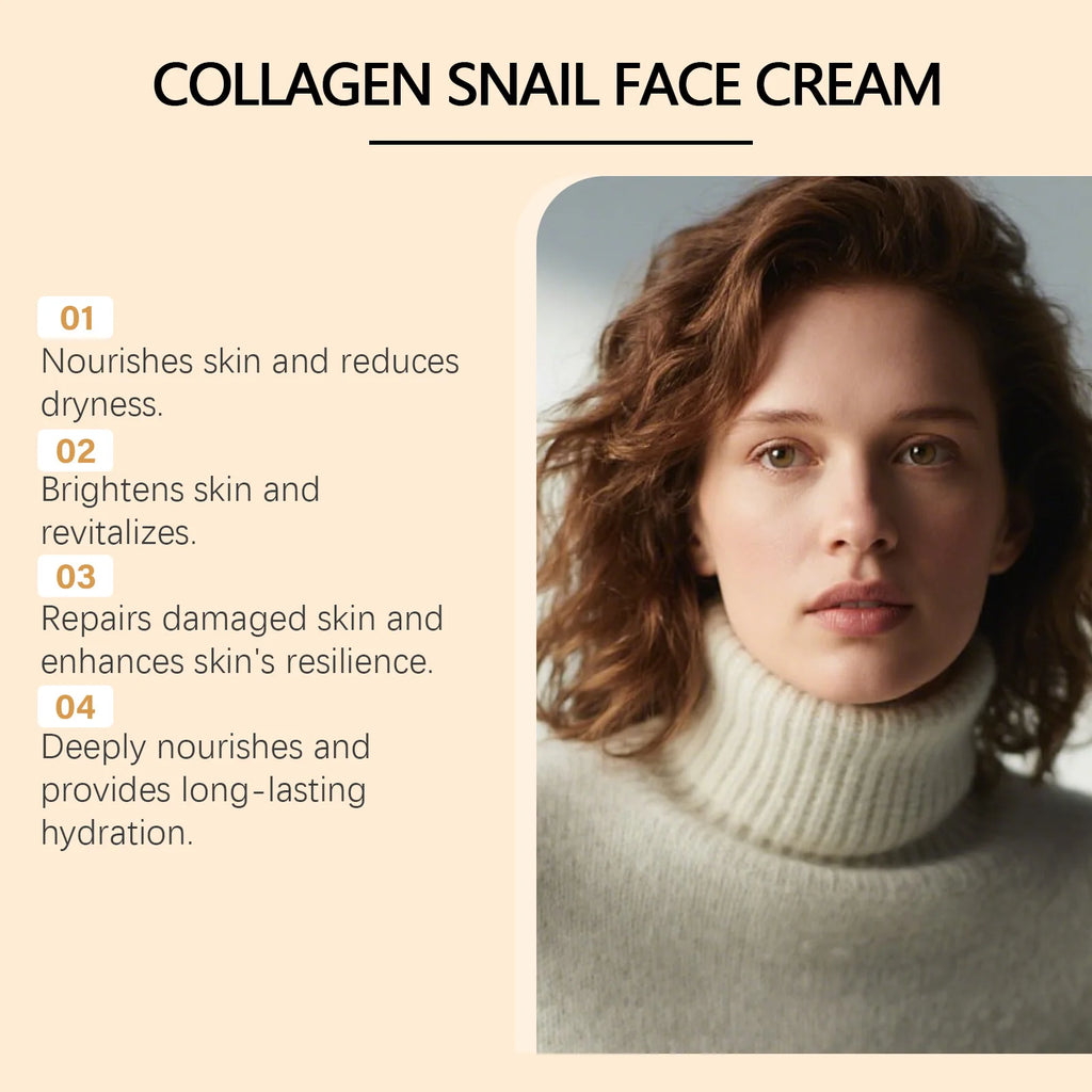 Hoygi Snail Mucin Collagen Firming Face Cream 80g Face Moisturizer Cream SPOT