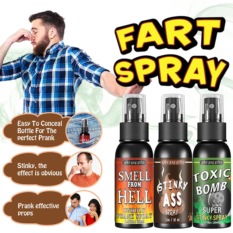 30ml Liquid Fart Spray – Funny Prank Gag Gift for All Ages Novelty Gag Toy SPOT