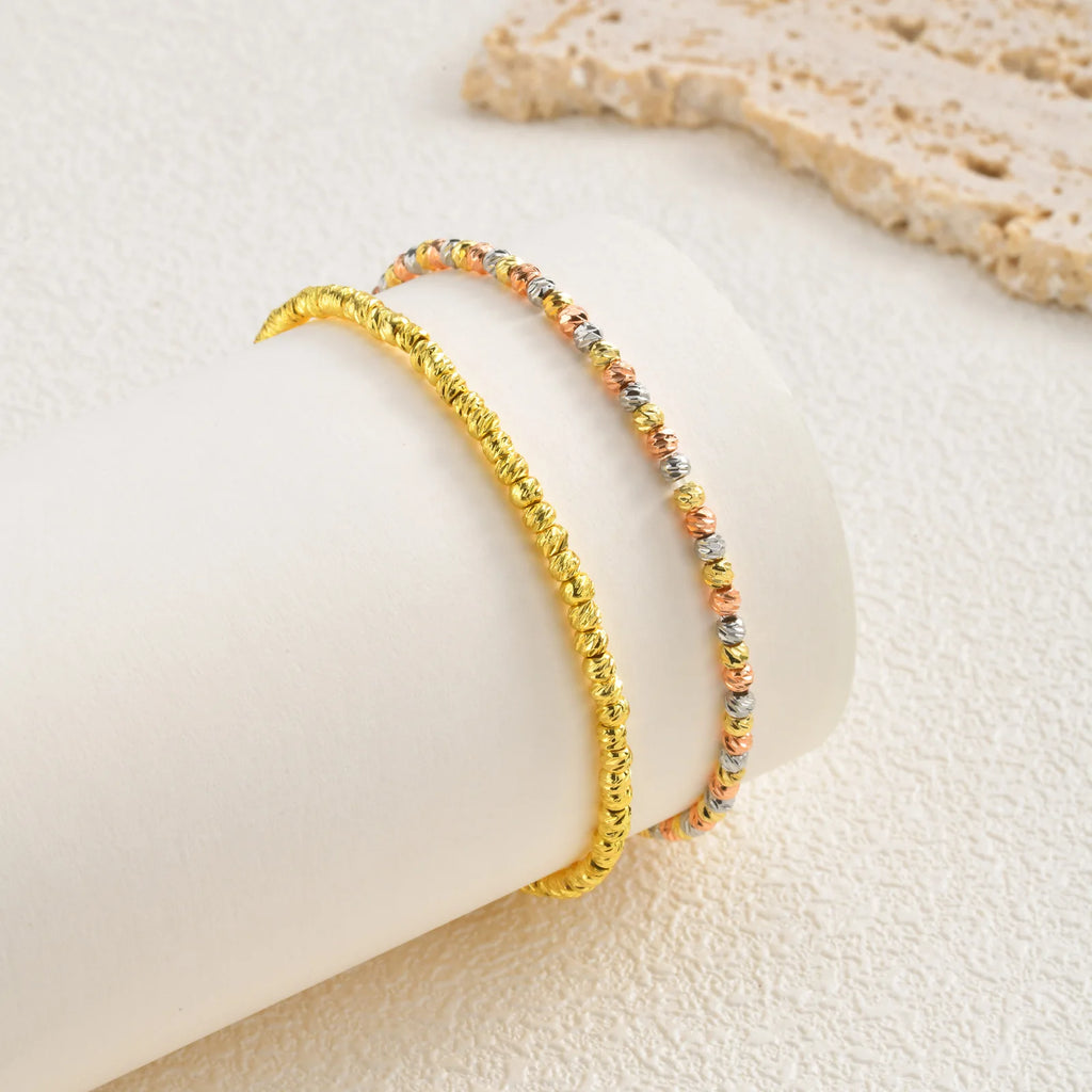Meaeguet Tri-Color Beaded Stretch Bracelet – Stackable Beaded Bracelet SPOT