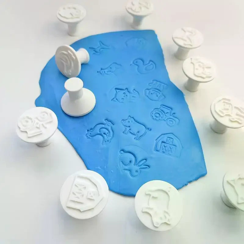 12-Piece Animal Clay Stamp Set – Wax, Resin & Craft Tools Clay Stamp Set SPOT