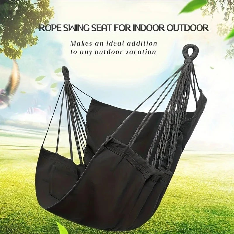Canvas Hammock Chair Swing with Storage Bag – Anti-Rollover Hammock Chair Swing SPOT