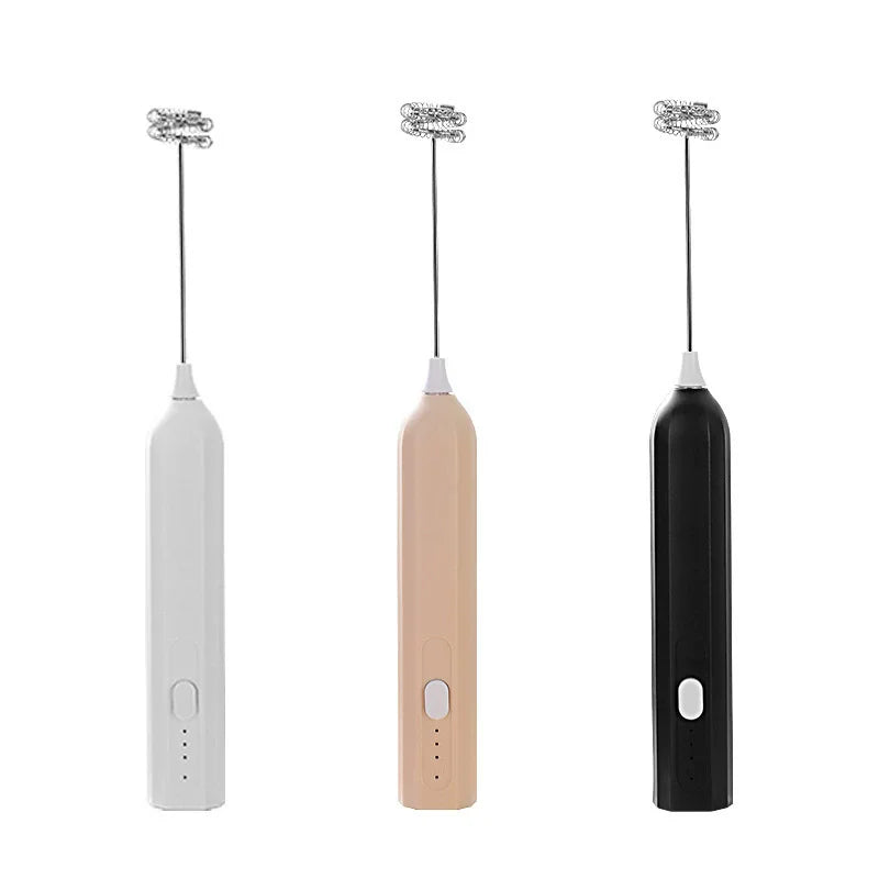 USB Rechargeable Double-Head Milk Frother & Egg Beater Handheld Milk Frother SPOT Default Title