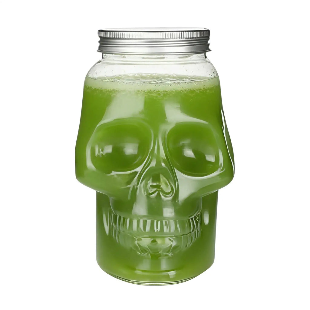 Skull Jars with Lid 500ml & 800ml – Spooky Gothic Storage Novelty Storage Jar SPOT