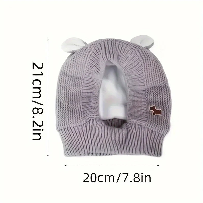 Knitted Dog Hat – Ear-Covering Winter Cap for Medium & Large Pets Pet Winter Hat SPOT