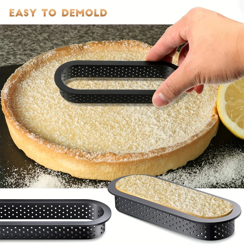 Perforated Tart Rings Set – Round Mousse & Pastry Molds Pastry Baking Molds SPOT