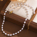 Meaeguet Pearl Beaded Layered Choker Necklace – Women's Gold Pearl Choker Necklace SPOT Default Title