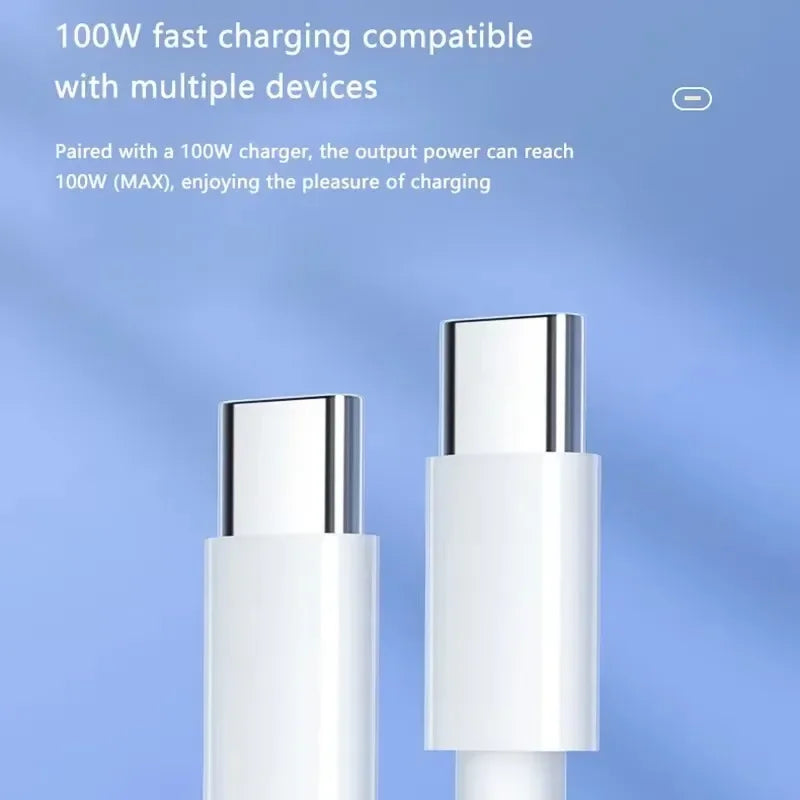 100W USB-C to USB-C Fast Charge Cable – 1M, 1.5M & 2M USB-C Charging Cable SPOT