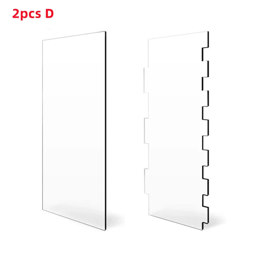 2-Pc Acrylic Cake Scraper Set – Stripe & Saw Tooth Smoother Cake Decorating Tools SPOT D 2pcs