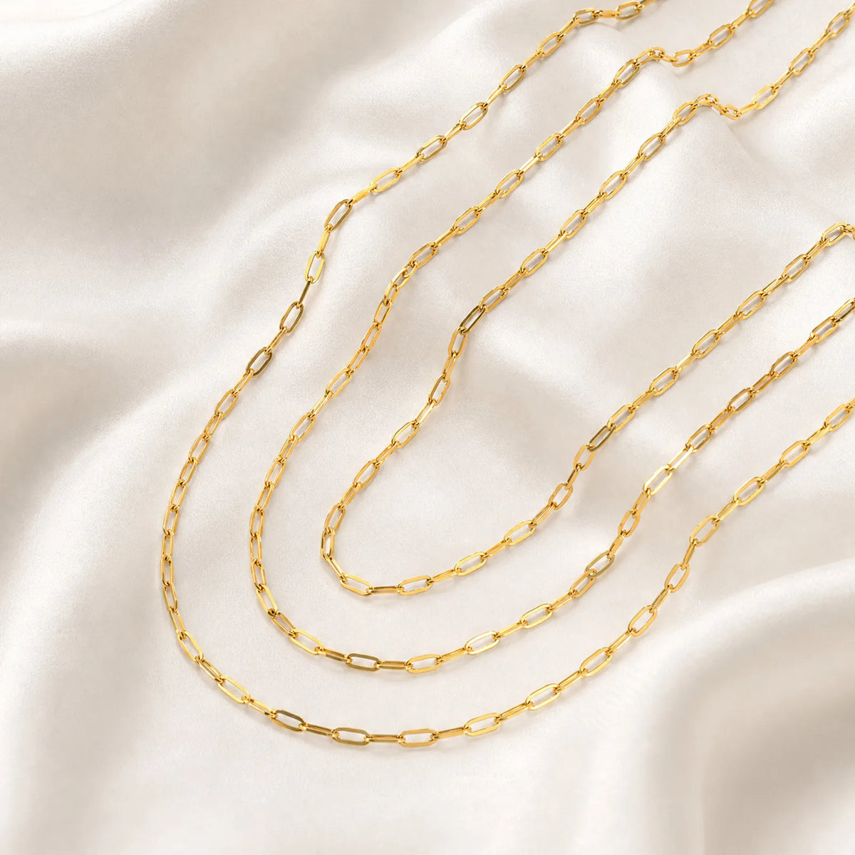 3mm Paperclip Chain Necklace – Stainless Steel Gold Choker Chain Necklace SPOT