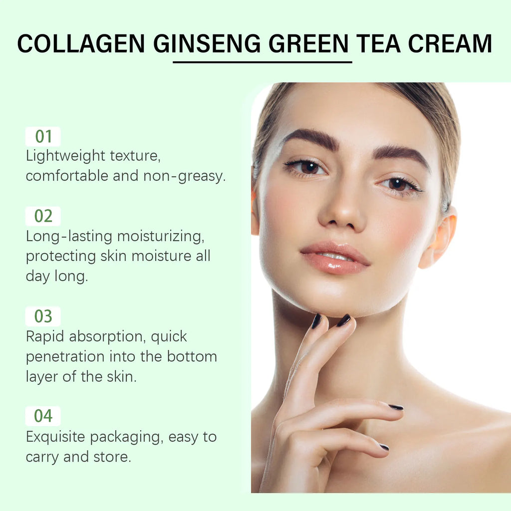 WIYUN Collagen Ginseng Green Tea Anti-Aging Face Cream 50g Anti-Aging Face Cream SPOT