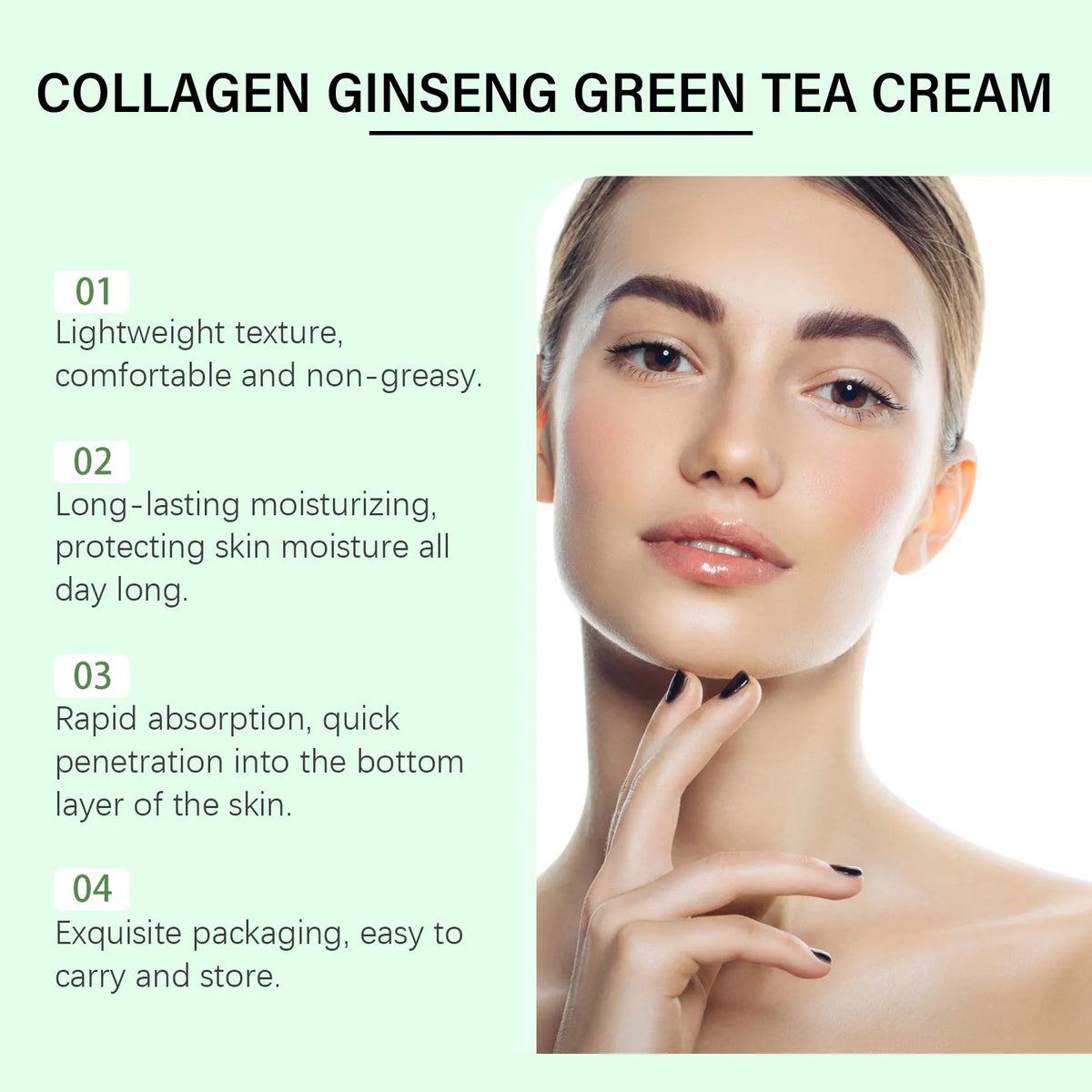 WIYUN Collagen Ginseng Green Tea Anti-Aging Face Cream 50g Anti-Aging Face Cream SPOT