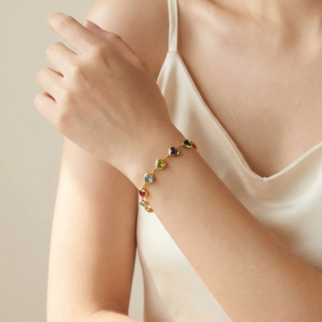 Heart Anklet Women – Gold Plated Stainless Steel Zircon Anklet Bracelet SPOT