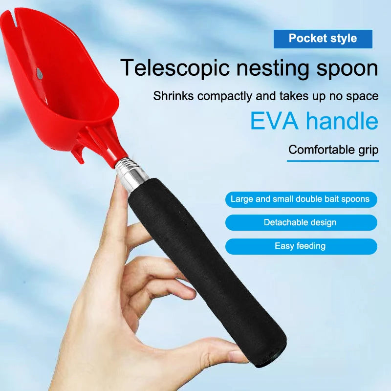 Retractable Bait Casting Scoop – Long Handle Fishing Spoon Fishing Bait Scoop SPOT