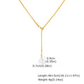 18K Gold Lariat Y-Necklace with Teardrop CZ – Women's Jewelry Lariat Pendant Necklace SPOT NC-2992G