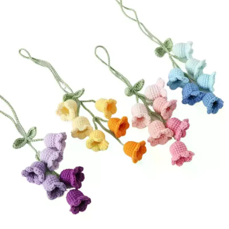 Handmade Crochet Lily of the Valley Hanging Charm Pendant Crochet Hanging Charm SPOT