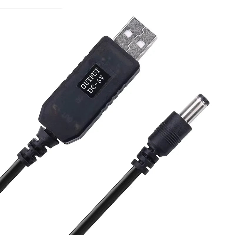 USB to DC 5.5×2.1mm Step-Up Cable 5V to 9V/12V – 1M Power Converter Cable SPOT 5V to 5V