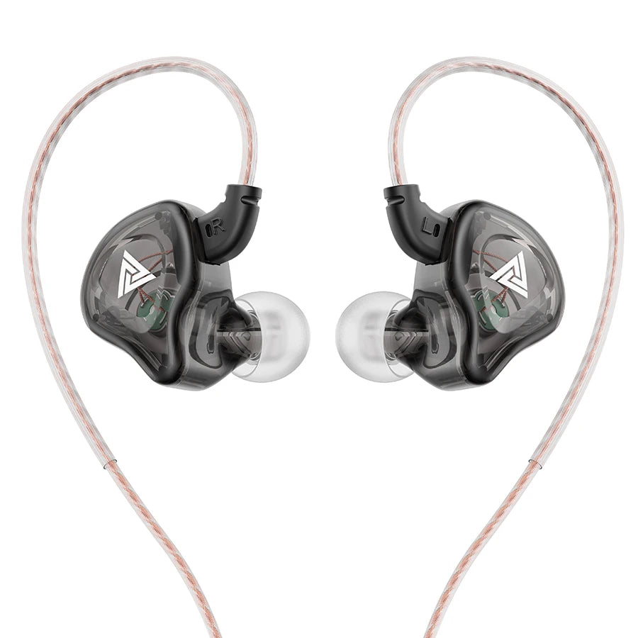 QKZ-AK8 Hi-Res Wired Earphones – 10mm OFC Cable & Mic Wired In-Ear Earphones SPOT black