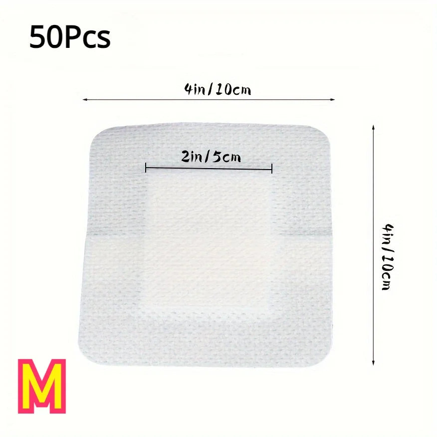 50-Pack Large Hypoallergenic Adhesive Bandages | Breathable Adhesive Wound Dressing SPOT M 50pcs